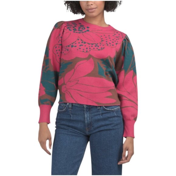 SUGAR LIPS Floral Sweater - Picture 1 of 2